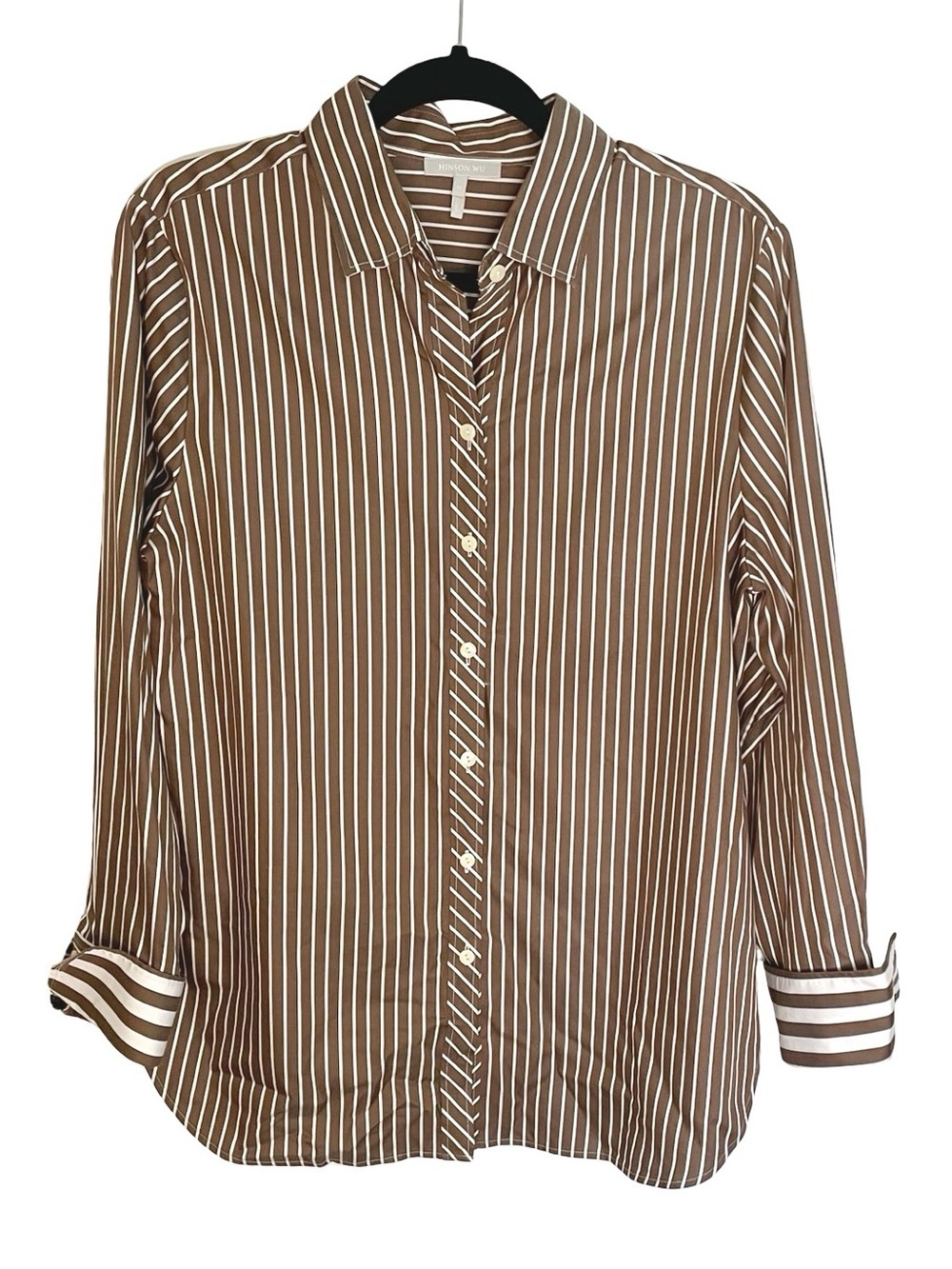 Hinson Wu Striped Button Up Top